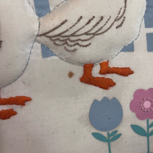 Vintage  parade country greesequilted stitchery picture - Picture 5 of 6